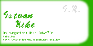 istvan mike business card